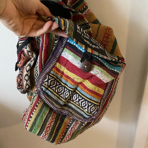 Multicolor Striped Backpack - Picture 8 of 10